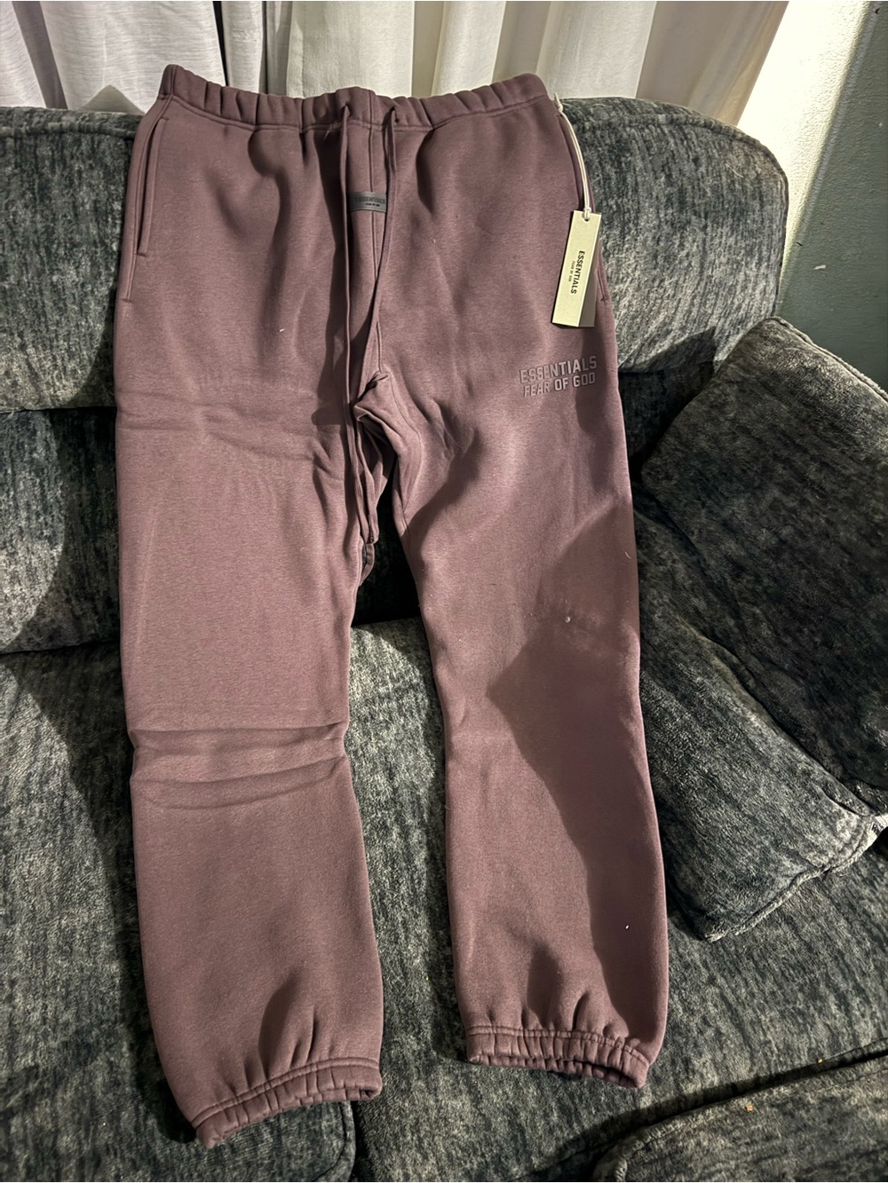 XL Fear of God Essentials Men's Sweatpants - plum